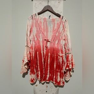 Pink tie dye cover dress